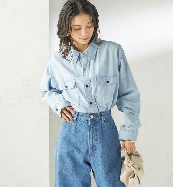 SHIPS for women「NINE CASE:〈洗濯機可能〉シャンブレー シャツ」|シャツ・ブラウス|