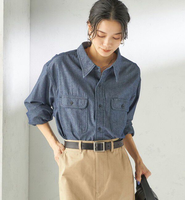 SHIPS for women「NINE CASE:〈洗濯機可能〉シャンブレー シャツ」|シャツ・ブラウス|