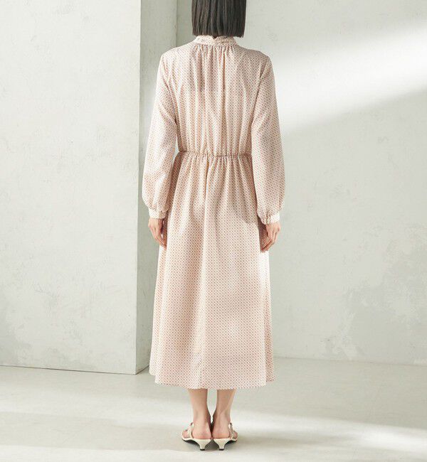 SHIPS for women「〈手洗い可能〉2WAY プリント タイ 長袖 ワンピース」|ワンピース|