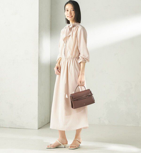 SHIPS for women「〈手洗い可能〉2WAY プリント タイ 長袖 ワンピース」|ワンピース|