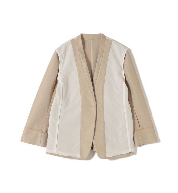 SHIPS for women「〈手洗い可能〉カラミ ノーラペル ジャケット」|ノーカラージャケット|