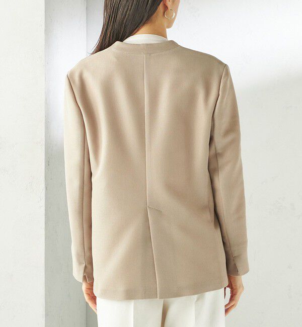 SHIPS for women「〈手洗い可能〉カラミ ノーラペル ジャケット」|ノーカラージャケット|