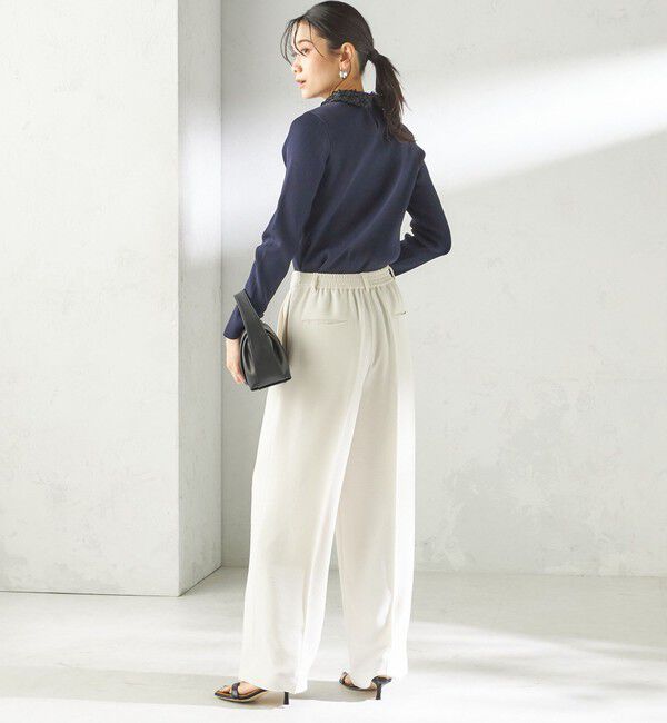 SHIPS for women「〈接触冷感 / UVカット〉Refinel セミ ワイド パンツ（セレモニー対応可）」|その他|