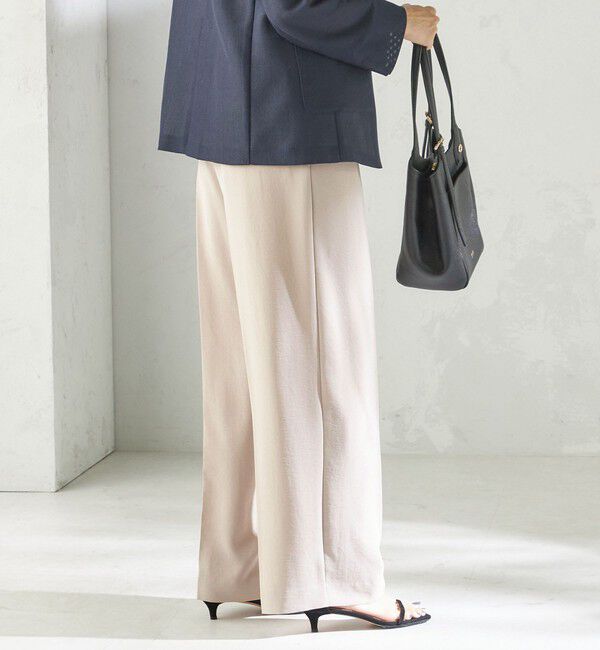 SHIPS for women「〈接触冷感 / UVカット〉Refinel セミ ワイド パンツ（セレモニー対応可）」|その他|