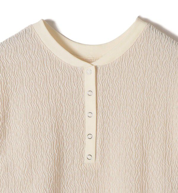 SHIPS for women「【WEB限定】〈手洗い可能〉ウェーブ クレープ ヘンリー 2WAY プルオーバー」|Tシャツ・カットソー|