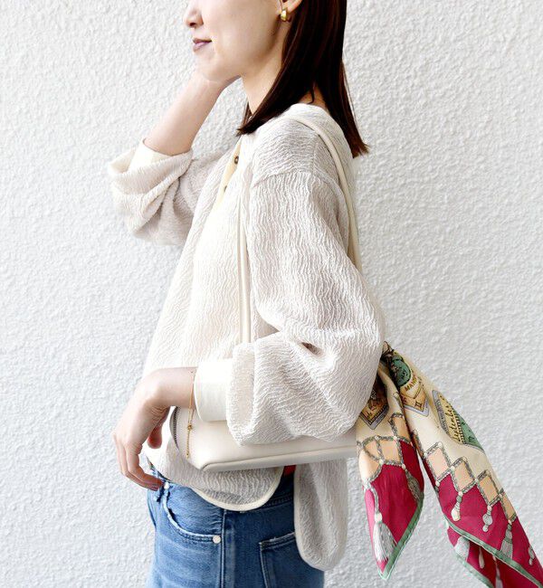 SHIPS for women「【WEB限定】〈手洗い可能〉ウェーブ クレープ ヘンリー 2WAY プルオーバー」|Tシャツ・カットソー|