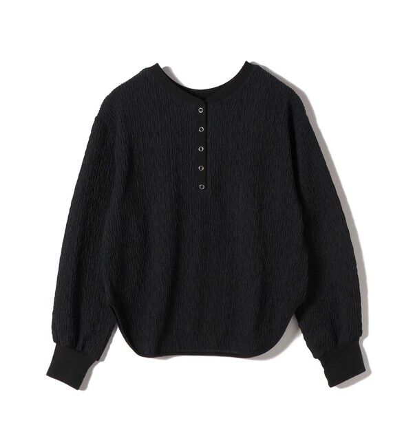 SHIPS for women「【WEB限定】〈手洗い可能〉ウェーブ クレープ ヘンリー 2WAY プルオーバー」|Tシャツ・カットソー|