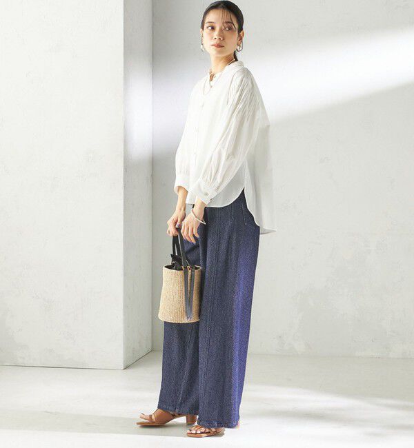 SHIPS for women「〈手洗い可能〉袖 ピンタック 羽織 ブラウス」|シャツ・ブラウス|