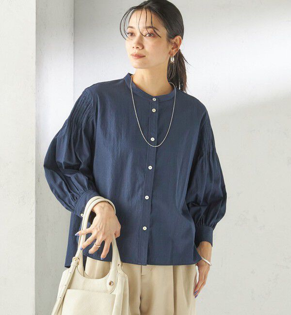 SHIPS for women「〈手洗い可能〉袖 ピンタック 羽織 ブラウス」|シャツ・ブラウス|