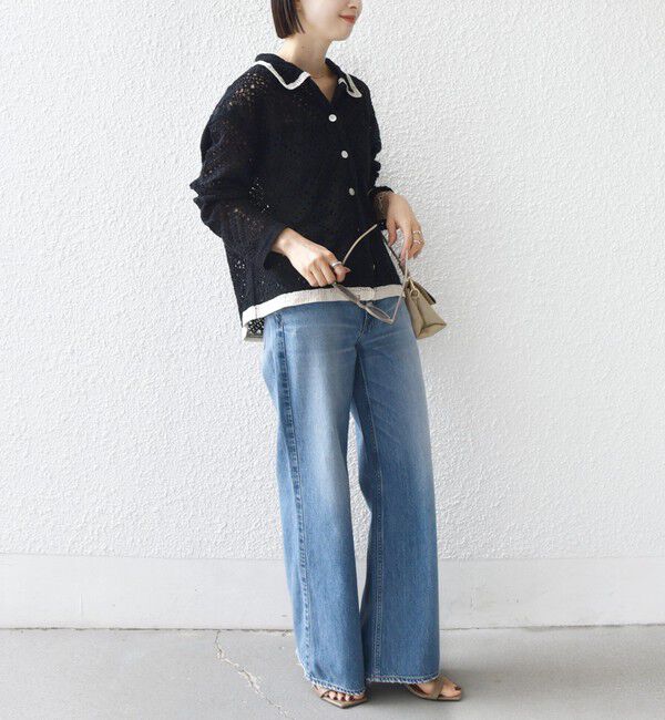 SHIPS for women「【WEB限定】〈手洗い可能〉クロシェ ニット カーディガン」|カーディガン|