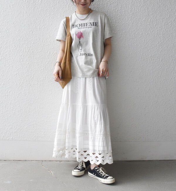 SHIPS any「《一部追加予約》TRICOMER:〈洗濯機可能〉フレンチ ロゴ プリント TEE」|Tシャツ・カットソー|