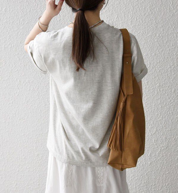 SHIPS any「《一部追加予約》TRICOMER:〈洗濯機可能〉フレンチ ロゴ プリント TEE」|Tシャツ・カットソー|