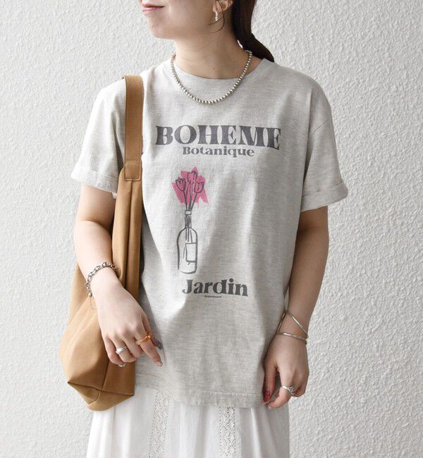 SHIPS any「《一部追加予約》TRICOMER:〈洗濯機可能〉フレンチ ロゴ プリント TEE」|Tシャツ・カットソー|