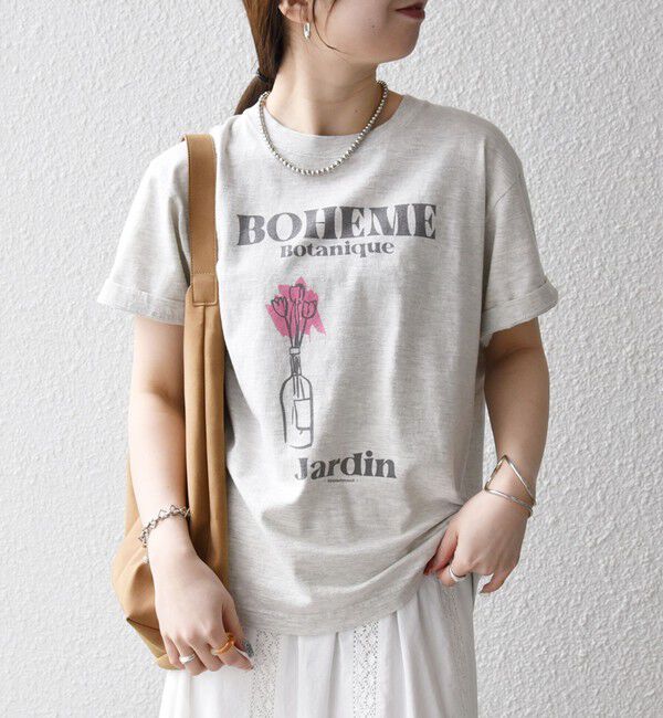 SHIPS any「《一部追加予約》TRICOMER:〈洗濯機可能〉フレンチ ロゴ プリント TEE」|Tシャツ・カットソー|