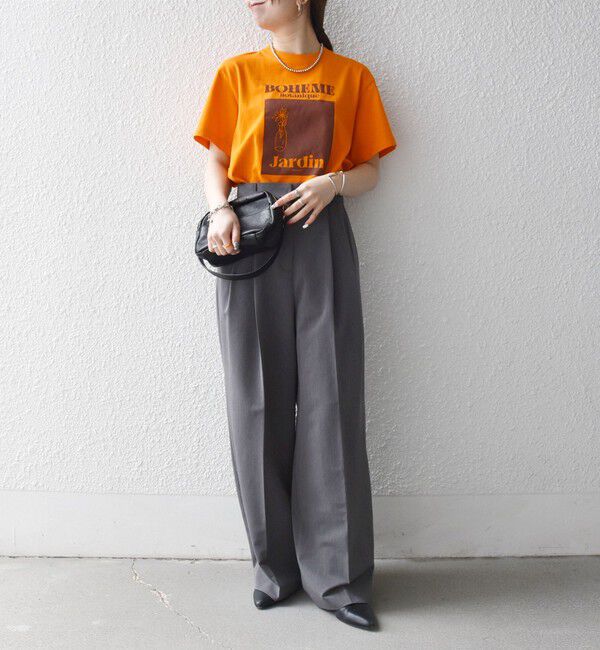 SHIPS any「《一部追加予約》TRICOMER:〈洗濯機可能〉フレンチ ロゴ プリント TEE」|Tシャツ・カットソー|