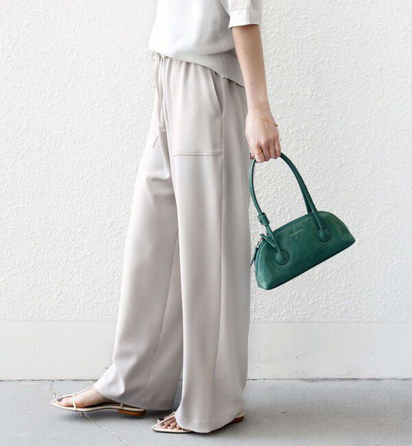 SHIPS for women「〈手洗い可能〉梳毛調ポケット デザイン ストレッチ ドロスト パンツ」|その他|ナチュラル