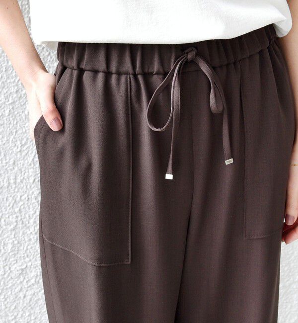 SHIPS for women「〈手洗い可能〉梳毛調ポケット デザイン ストレッチ ドロスト パンツ」|その他|