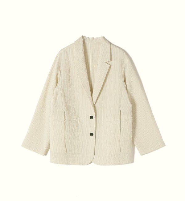 SHIPS for women「〈手洗い可能〉ピン ストライプ シャツライク ジャケット」|テーラードジャケット|