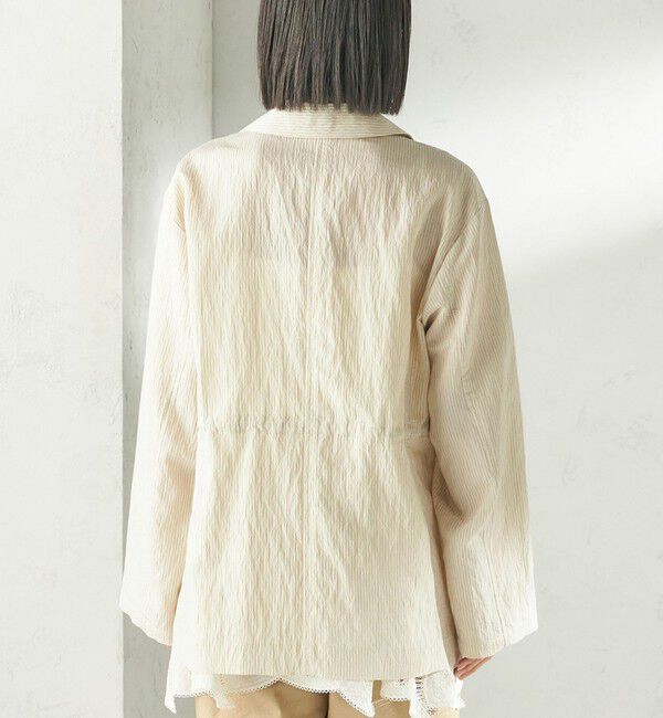 SHIPS for women「〈手洗い可能〉ピン ストライプ シャツライク ジャケット」|テーラードジャケット|