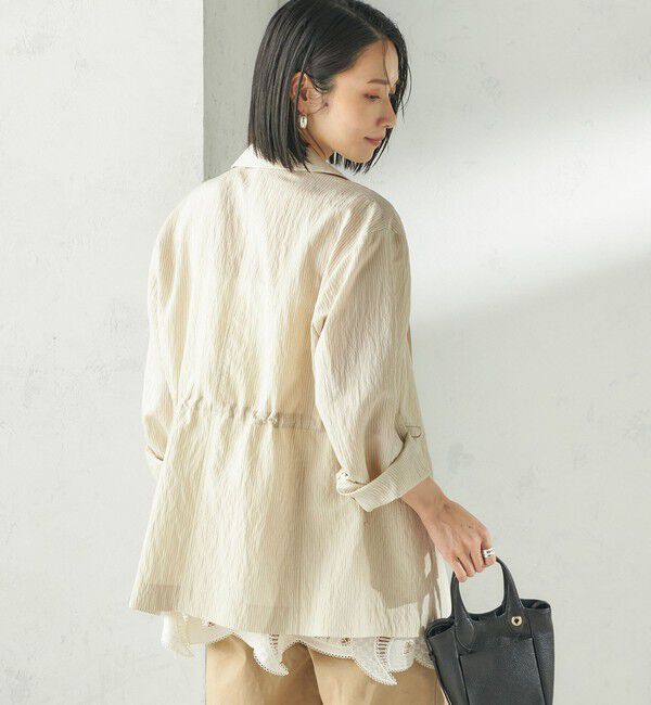 SHIPS for women「〈手洗い可能〉ピン ストライプ シャツライク ジャケット」|テーラードジャケット|