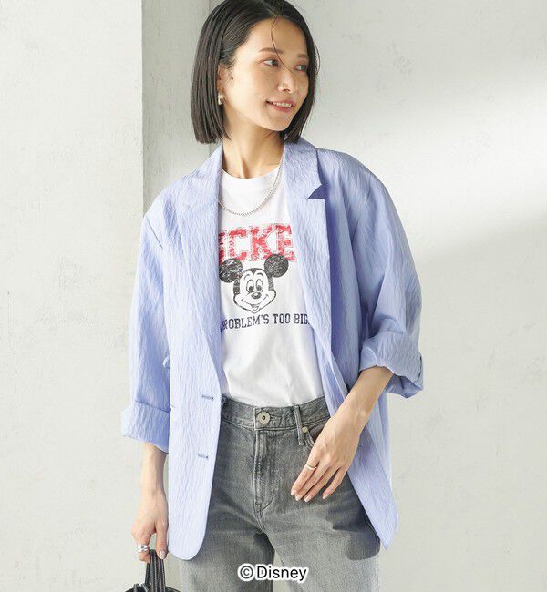 SHIPS for women「〈手洗い可能〉ピン ストライプ シャツライク ジャケット」|テーラードジャケット|