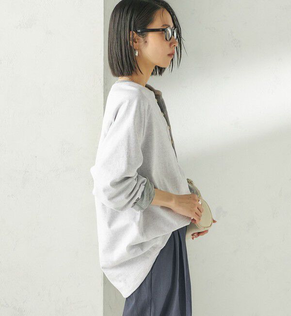 SHIPS for women「【SHIPS別注】onit: ヘンリー ネック プルオーバー」|Tシャツ・カットソー|