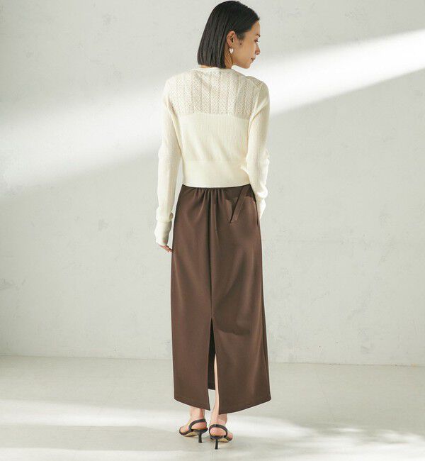 SHIPS for women「堀田茜&times;SHIPS:〈手洗い可能〉ベルト 付き ジョーゼット スカート」|スカート|