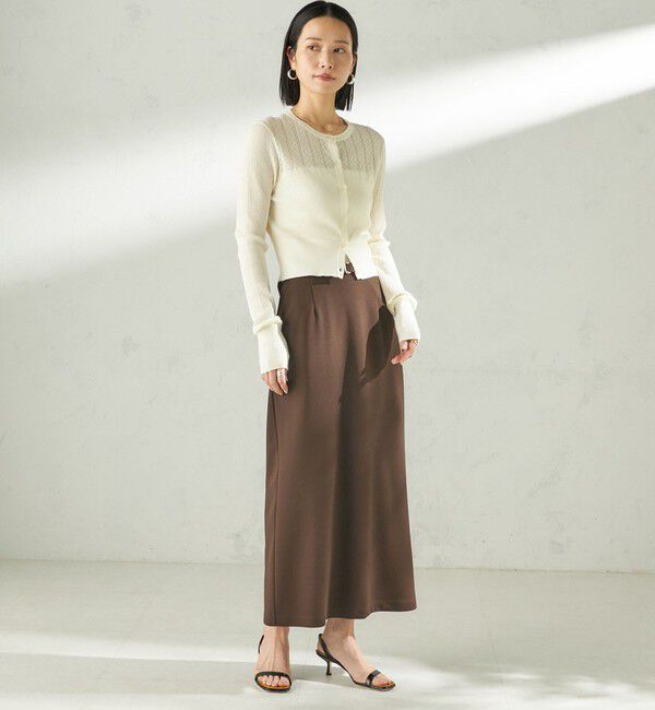 SHIPS for women「堀田茜&times;SHIPS:〈手洗い可能〉ベルト 付き ジョーゼット スカート」|スカート|