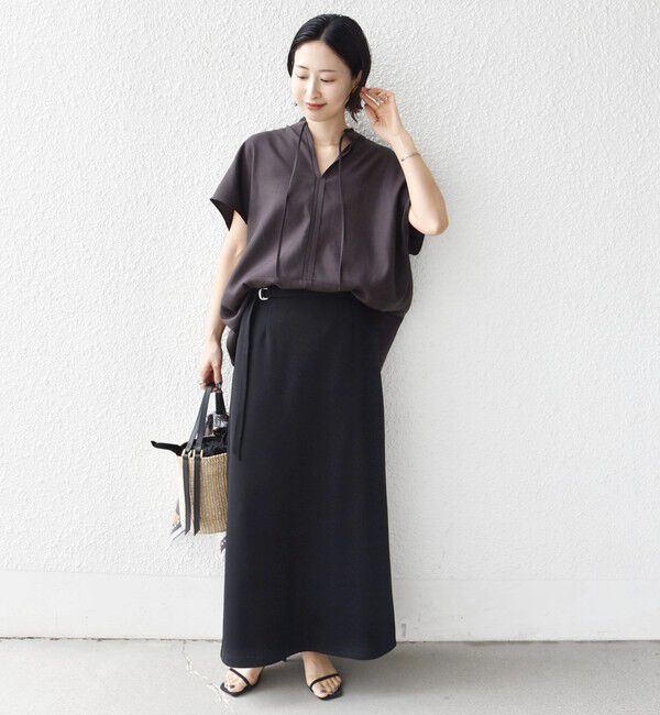 SHIPS for women「〈手洗い可能〉襟 フリル バック ギャザー ブラウス」|シャツ・ブラウス|