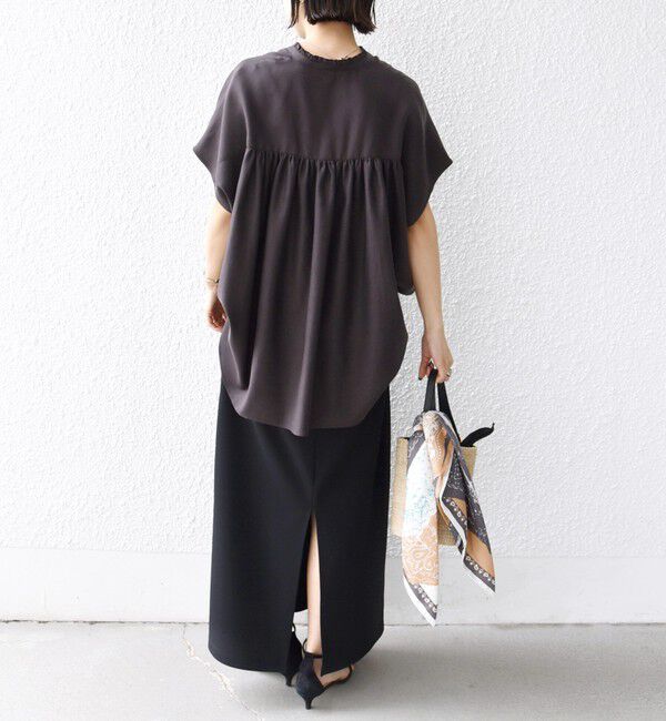 SHIPS for women「〈手洗い可能〉襟 フリル バック ギャザー ブラウス」|シャツ・ブラウス|