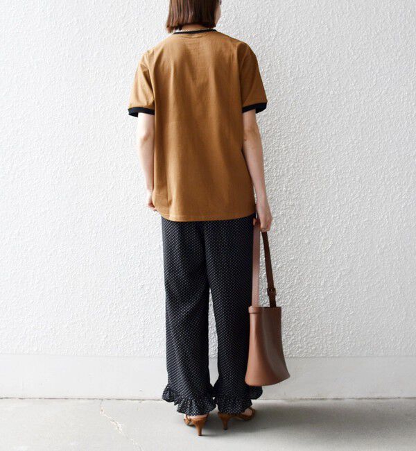 SHIPS any「《予約》【SHIPS any別注】THE KNiTS:〈洗濯機可能〉ロゴ プリント リンガー TEE」|Tシャツ・カットソー|