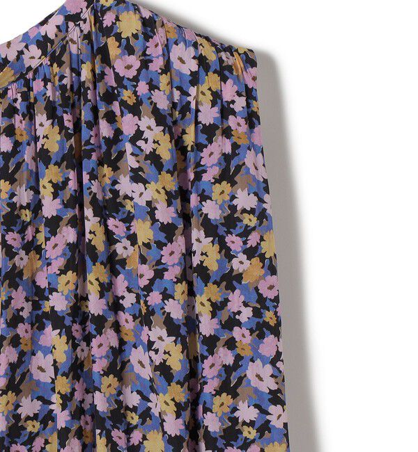 SHIPS for women「〈手洗い可能〉カッセン フラワー プリント ノースリーブ ワンピース」|ワンピース|