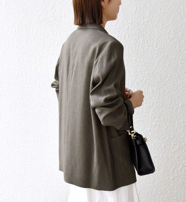 SHIPS any「《予約》SHIPS any: 〈手洗い可能〉リネンミックス テーラード ライト ジャケット」|テーラードジャケット|