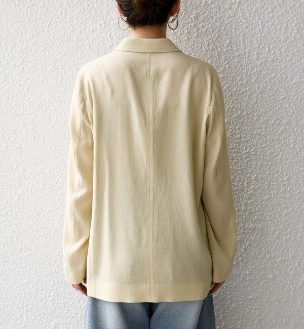 SHIPS any「《予約》SHIPS any: 〈手洗い可能〉リネンミックス テーラード ライト ジャケット」|テーラードジャケット|