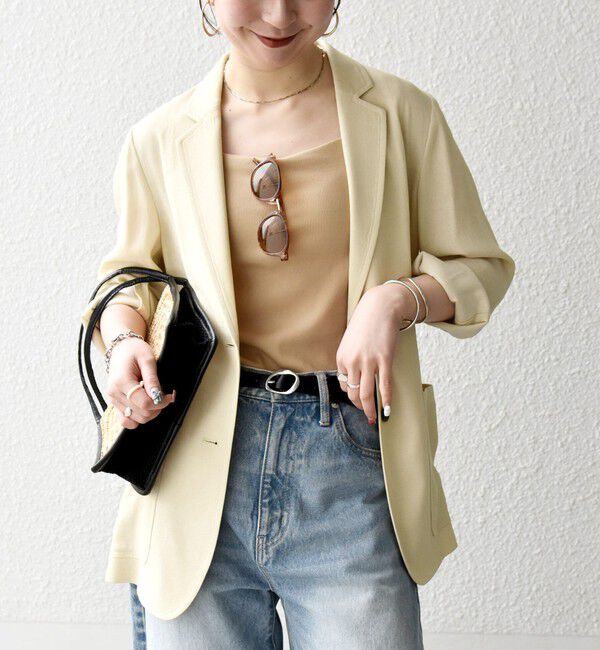 SHIPS any「《予約》SHIPS any: 〈手洗い可能〉リネンミックス テーラード ライト ジャケット」|テーラードジャケット|