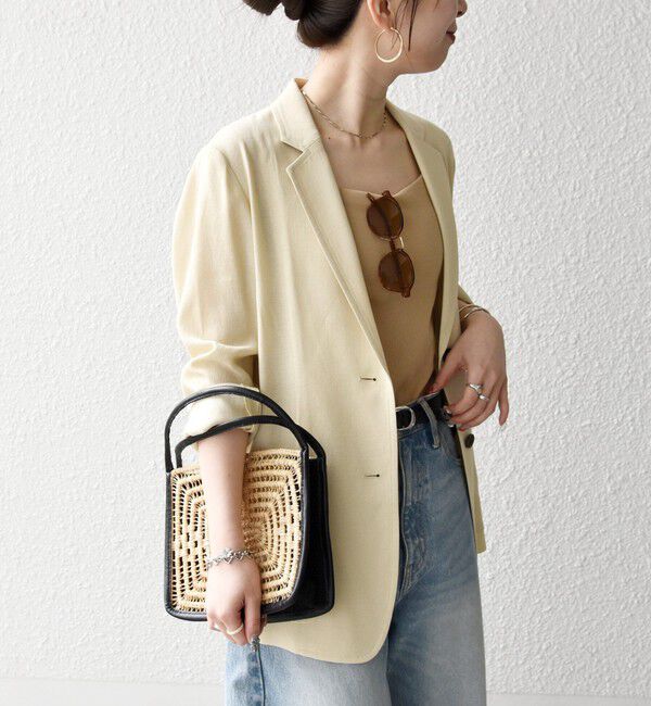 SHIPS any「《予約》SHIPS any: 〈手洗い可能〉リネンミックス テーラード ライト ジャケット」|テーラードジャケット|