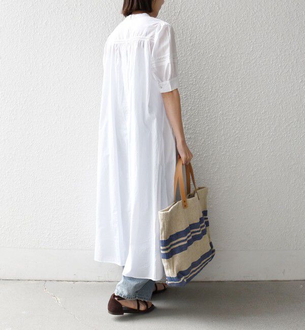 SHIPS any「《予約》SHIPS any:〈洗濯機可能〉キャンブリック レース ピンタック パフスリーブ ワンピース」|ワンピース|