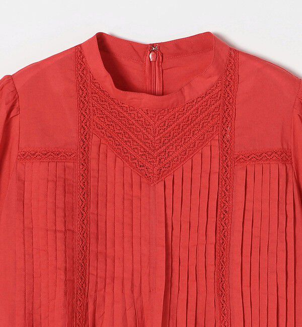 SHIPS any「《予約》SHIPS any:〈洗濯機可能〉キャンブリック レース ピンタック パフスリーブ ワンピース」|ワンピース|