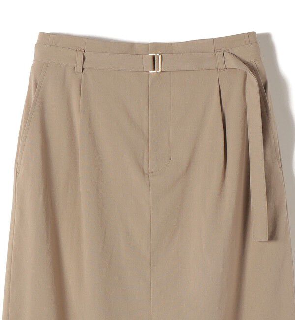 SHIPS for women「〈手洗い可能〉麻混 ベルト付 ウエストタック ナロー スカート」|スカート|