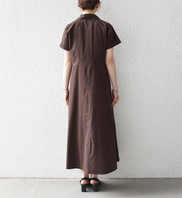 SHIPS any「《予約》SHIPS any:〈洗濯機可能〉フラットカラー Vネック フレア ワンピース 2」|ワンピース|