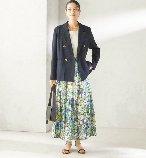 SHIPS for women「《予約》〈手洗い可能〉サッカー ダブル ブレスト ジャケット」|テーラードジャケット|