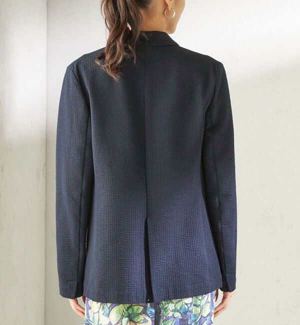 SHIPS for women「《予約》〈手洗い可能〉サッカー ダブル ブレスト ジャケット」|テーラードジャケット|