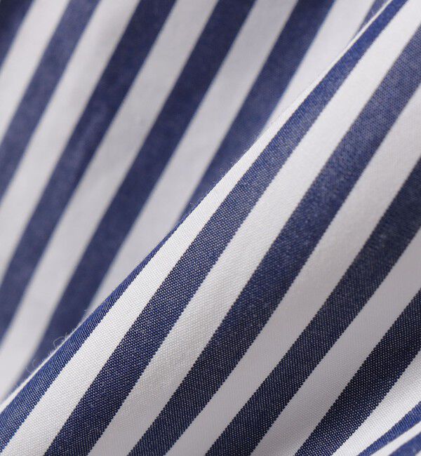 SHIPS for women「〈手洗い可能〉無地/ストライプ スキッパー サイド スリット 半袖 シャツ」|シャツ・ブラウス|