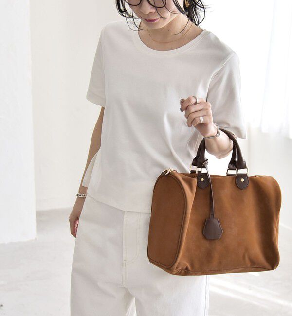 quaranciel「《予約》quaranciel:〈接触冷感/汗染み防止加工/洗濯機可能〉ベーシック コンパクト TEE」|Tシャツ・カットソー|