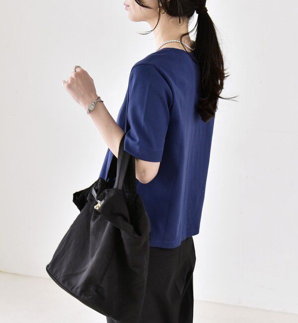 quaranciel「《予約》quaranciel:〈接触冷感/汗染み防止加工/洗濯機可能〉ベーシック コンパクト TEE」|Tシャツ・カットソー|