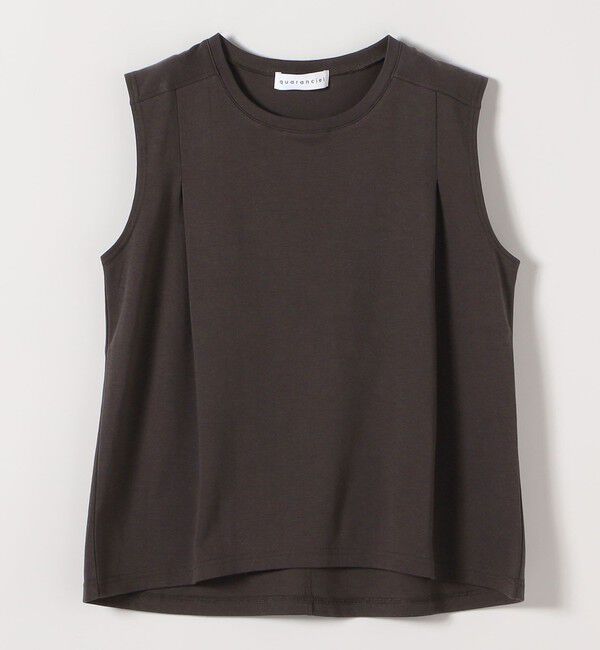 quaranciel「《予約》quaranciel:〈接触冷感/汗染み防止加工/洗濯機可能〉クルー ノースリーブ TEE」|Tシャツ・カットソー|