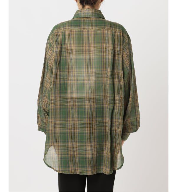 OUTDOOR PRODUCTS Usual Things「追加 シアーチェックスプレッドカラーシャツ」|シャツ・ブラウス|