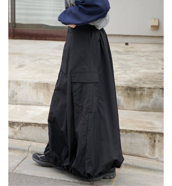 OUTDOOR PRODUCTS Usual Things「WEB・横浜店限定カラーあり ドロストバルーンカーゴスカート」|スカート|