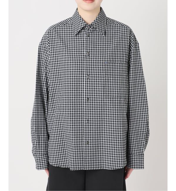 OUTDOOR PRODUCTS Usual Things「≪予約≫コットンサッカーチェックワイドシャツ セットアップ対応」|シャツ・ブラウス|