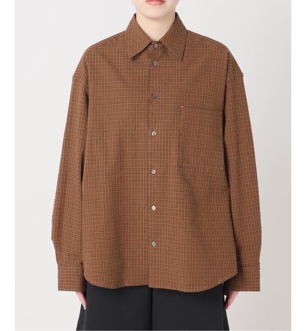 OUTDOOR PRODUCTS Usual Things「≪予約≫コットンサッカーチェックワイドシャツ セットアップ対応」|シャツ・ブラウス|